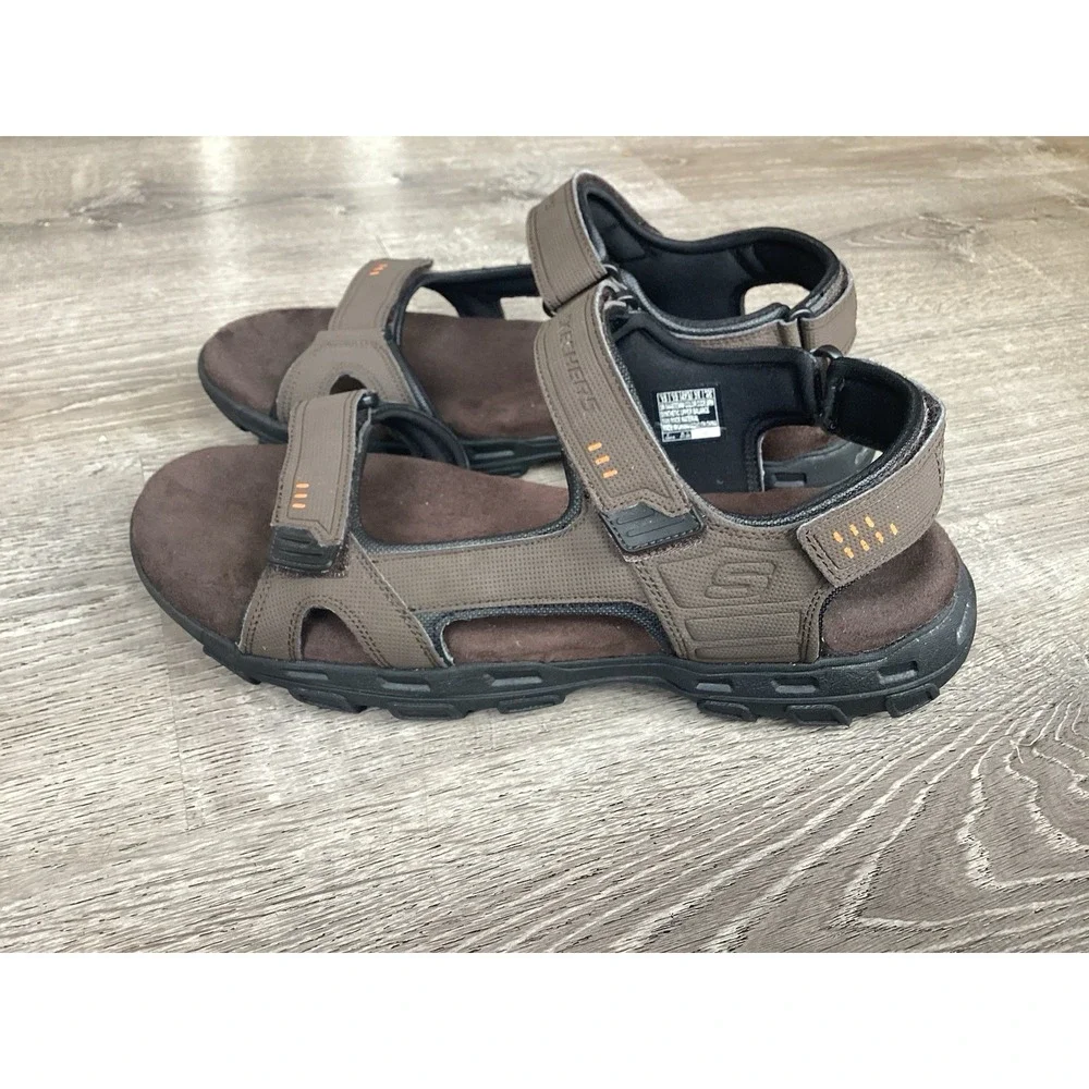 Skechers Relaxed Fit Brown Extra Wide Lightweight Shoes 64487EWW Men's Size 13